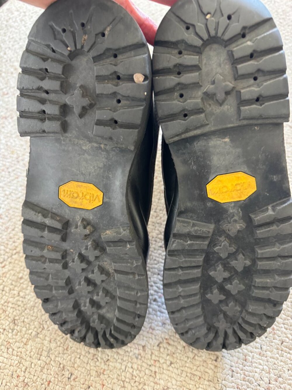 Firefighter Mens Boots, Full Leather, Vibram Sole, Zip and Lace Front, Sz 9 - Picture 4 of 13
